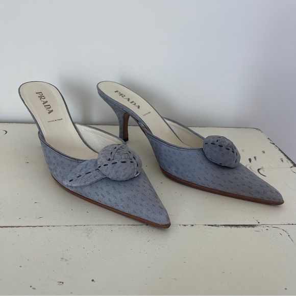 PRADA KITTEN HEELS - MATILDA DJERF INSPIRED - FLOWER - Picture 3 of 9